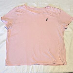 (L) VICTORIA'S SECRET PINK CROP TOP WITH SMALL HEARTS